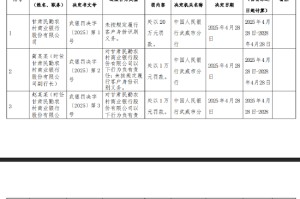 甘肃民勤农商行因未按规定履行客户身份识别义务被罚20万元